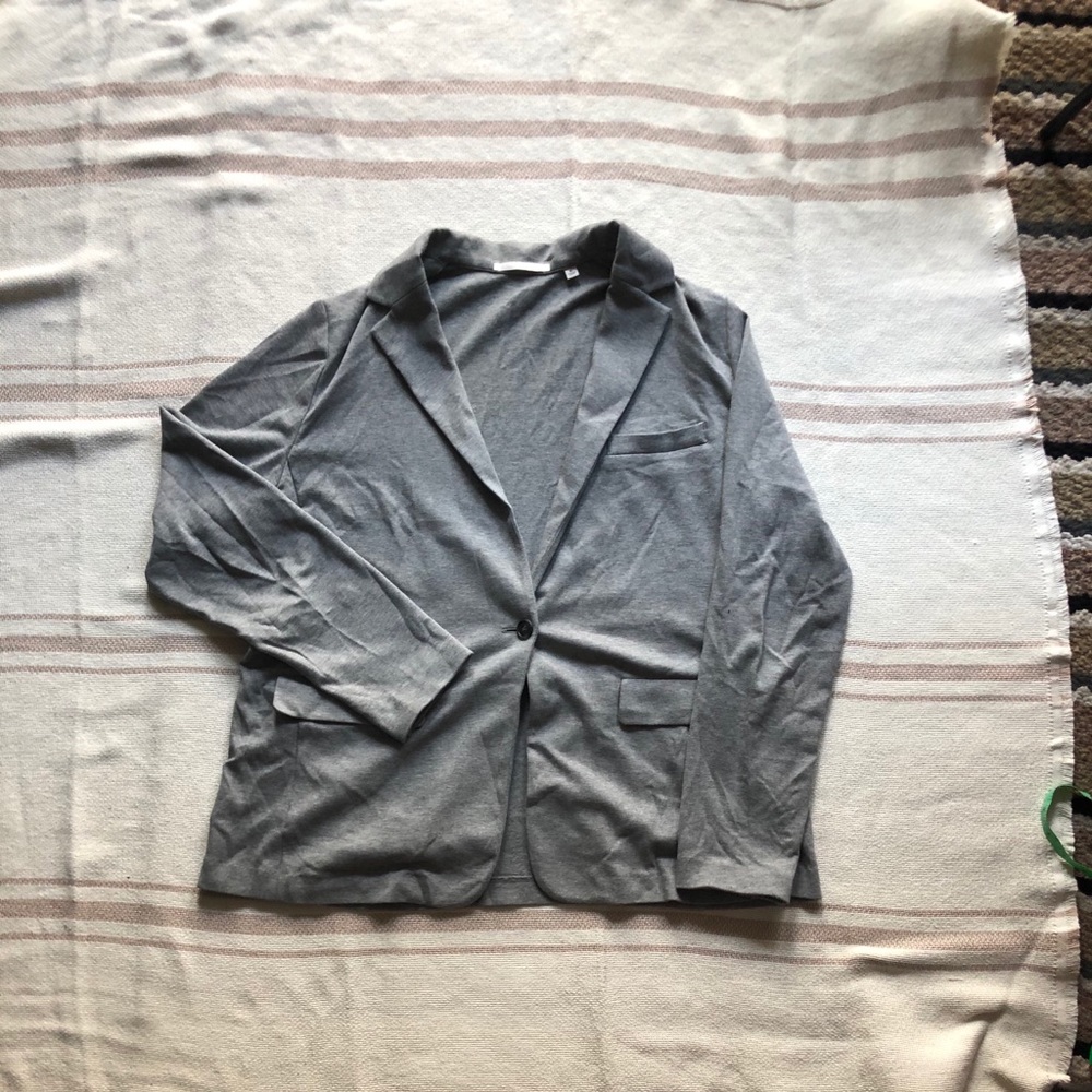 Uniqlo Gray Jersey Jacket Blazer (XL)